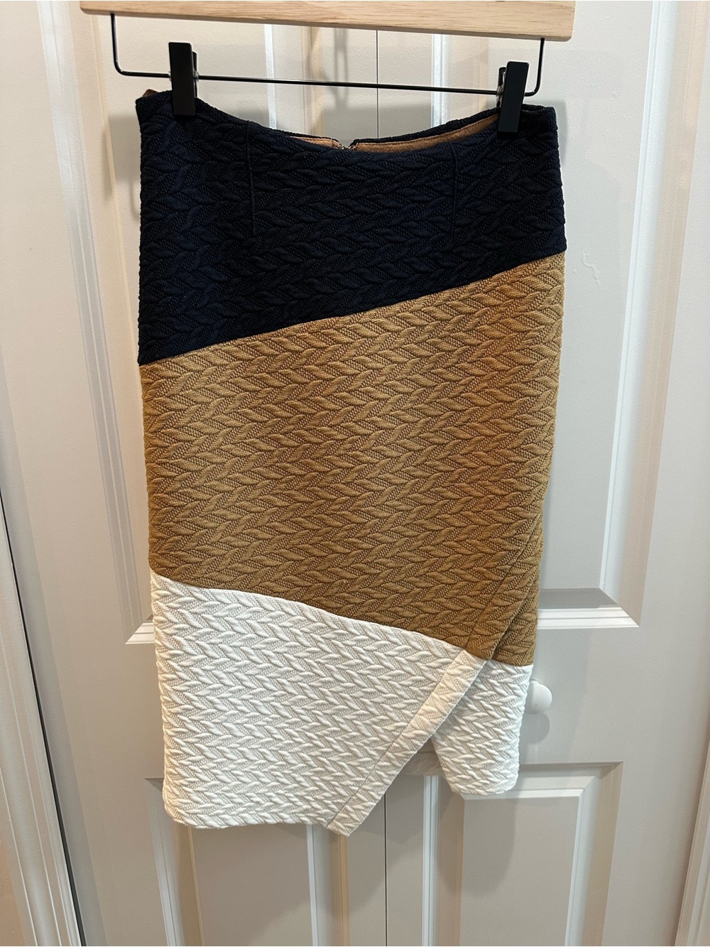 HD in Paris by Anthropologie Textured Colorblock Pencil Skirt Size 02 NWOT